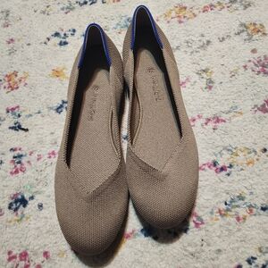 Rothys Brown Tortoise Bottom Round Toe Flats